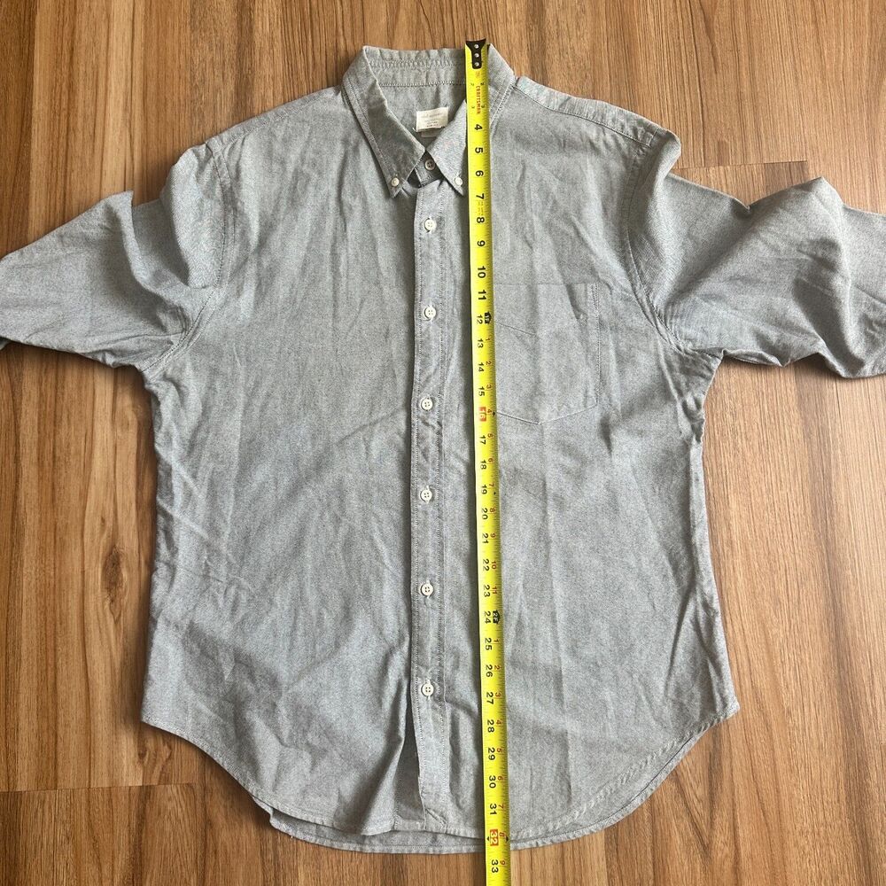 Club Monaco Slim Fit Striped Gray Oxford Button Down 100% Cotton Men’s XL - Picture 7 of 8